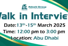 Adeeb Walk in Interview in Abu Dhabi