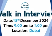 World Security Walk in Interview in Dubai