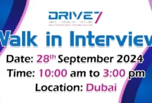 Drive 7 Walk in Interview in Dubai