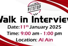 Pit Stop Walk in Interview in Al Ain