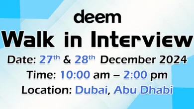 Deem Finance Walk in Interview in Dubai & Abu Dhabi