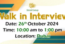 Desert Group Walk in Interview in Dubai