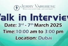 Jerry Varghese Group Walk in Interviews in Dubai