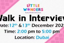 Little Wonders Walk in Interview in Dubai