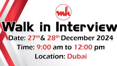 M H Enterprises Walk in Interview in Dubai