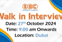 SBC Express Walk in Interview in Dubai