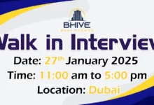 Bhive Real Estate Walk in Interview in Dubai