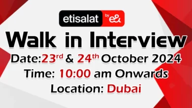 Etisalat Walk in Interview in Dubai