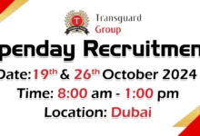 Transguard Group Open Day Recruitment in Dubai