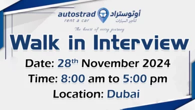 Autostrad Walk in Interview in Dubai