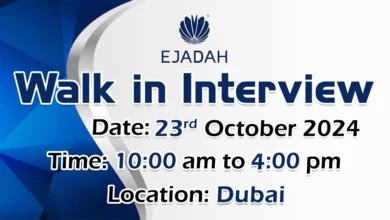 Ejadah Walk in Interview in Dubai