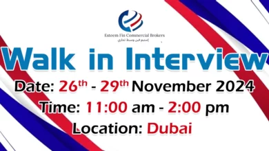 Esteem Fin Commercial Walk in Interview in Dubai