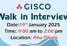 GISCO Walk in Interview in Abu Dhabi