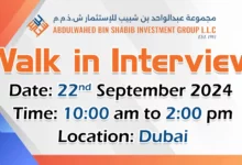 Abdulwahed Bin Shabib Walk in Interview in Dubai