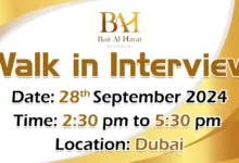 Bait Al Hayat Walk in Interview in Dubai