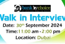 Bankbychoice Walk in Interviews in Dubai