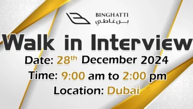 Binghatti Group Walk in Interview in Dubai