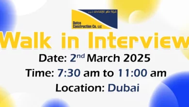 Dutco Group Walk in Interview in Dubai