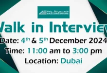 Excellence Driving Walk in Interview in Dubai