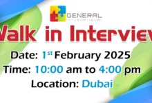 General International Walk in Interview in Dubai