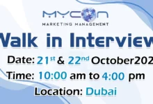 Mycon Walk in Interview in Dubai