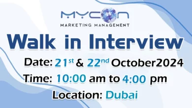 Mycon Walk in Interview in Dubai