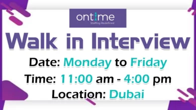 Ontime Walk in Interview in Dubai