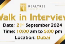 Realtree Properties Walk in Interview in Dubai