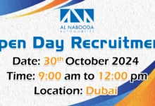 AL Nabooda Automobiles Open Day Recruitment in Dubai