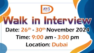 AWS Distribution Walk in Interview in Dubai