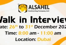 Al Sahel Contracting Walk in Interview in Dubai