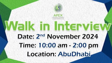 Apex National Catering Walk in Interview in Abu Dhabi