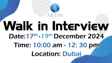 Artin Group Walk in Interview in Dubai