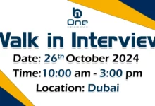 B One Corporate Service Walk in Interview in Dubai