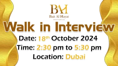 Bait Al Hayat Walk in Interview in Dubai