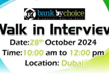 Bankbychoice Walk in Interview in Dubai