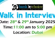 Bankbychoice Walk in Interview in Dubai