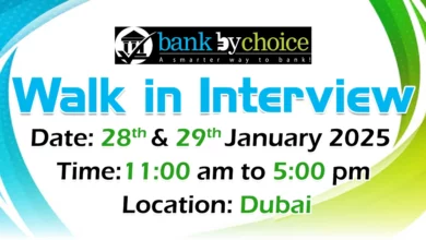 Bankbychoice Walk in Interview in Dubai