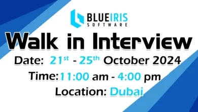 Blue Iris Walk in Interview in Dubai