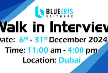 Blue Iris Walk in Interview in Dubai