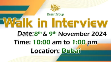 Desert Group Walk in Interview in Dubai