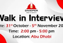 Dnieper Fire & Safety Walk in Interview in Abu Dhabi