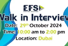 EFS Staffing Walk in Interview in Dubai