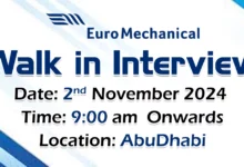 Euro Mechanical Walk in Interview in Abu Dhabi