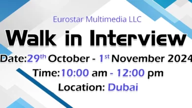 Eurostar Multimedia Walk in Interview in Dubai