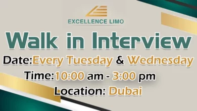 Excellence Limousine Walk in Interview in Dubai