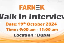 Farnek Walk in Interview in Dubai