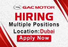 GAC Motor Recruitments in Dubai