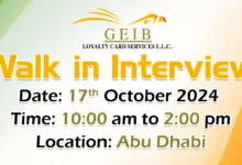 GEIB Loyalty Walk in Interview in Abu Dhabi