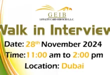 GEIB Loyalty Walk in Interview in Dubai